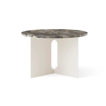 Τραπεζάκι Androgyne - Grey Galaxy marmor-ivory ατσάλι, Ø65 εκ. - Audo Copenhagen