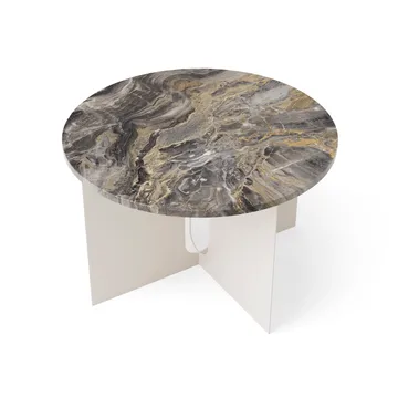 Τραπεζάκι Androgyne - Grey Galaxy marmor-ivory ατσάλι, Ø65 εκ. - Audo Copenhagen