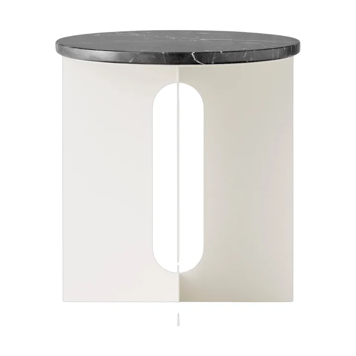 Τραπεζάκι Androgyne - Nero Marquina μάρμαρο-ivory ατσάλι, Ø42 εκ. - Audo Copenhagen