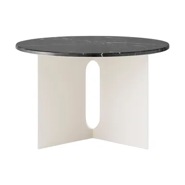 Τραπεζάκι Androgyne - Nero Marquina μάρμαρο-ivory ατσάλι, Ø65 εκ. - Audo Copenhagen
