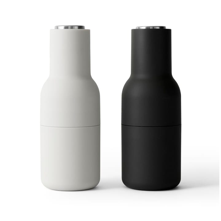 Bottle Grinder μύλος μπαχαρικών Συσκευασία 2 τμχ. - στάχτη-κάρβουνο (καπάκι από ατσάλι) - Audo Copenhagen