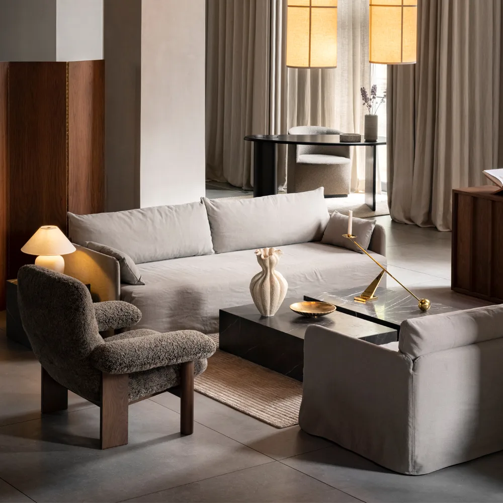 Πολυθρόνα Brasilia, Dark oak-Moss 011 grey Audo Copenhagen