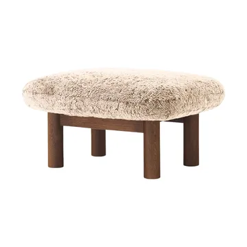 Υποπόδιο Brasilia - Dark oak-Nature sheepskin curly - Audo Copenhagen