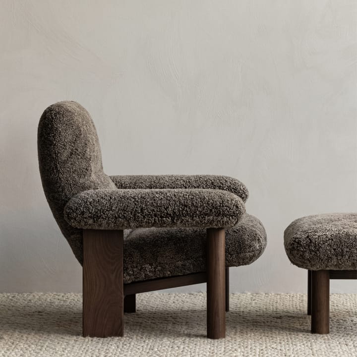 Υποπόδιο Brasilia, Dunes camel 21004 καφέ-δρυς Audo Copenhagen