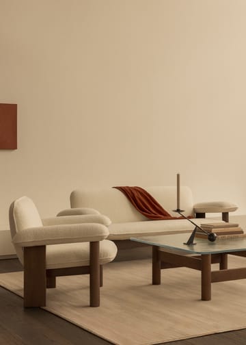 Πολυθρόνα Brasilia low back - Dark oak-Nature sheepskin curly - Audo Copenhagen