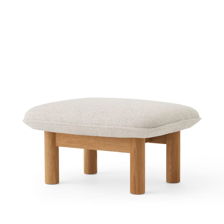 Υποπόδιο Brasilia - Ύφασμα moss 011 γκρι, πόδια δρυός  - Audo Copenhagen