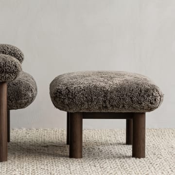 Υποπόδιο Brasilia - Moss 011 γκρι πόδια από καρυδιά - Audo Copenhagen
