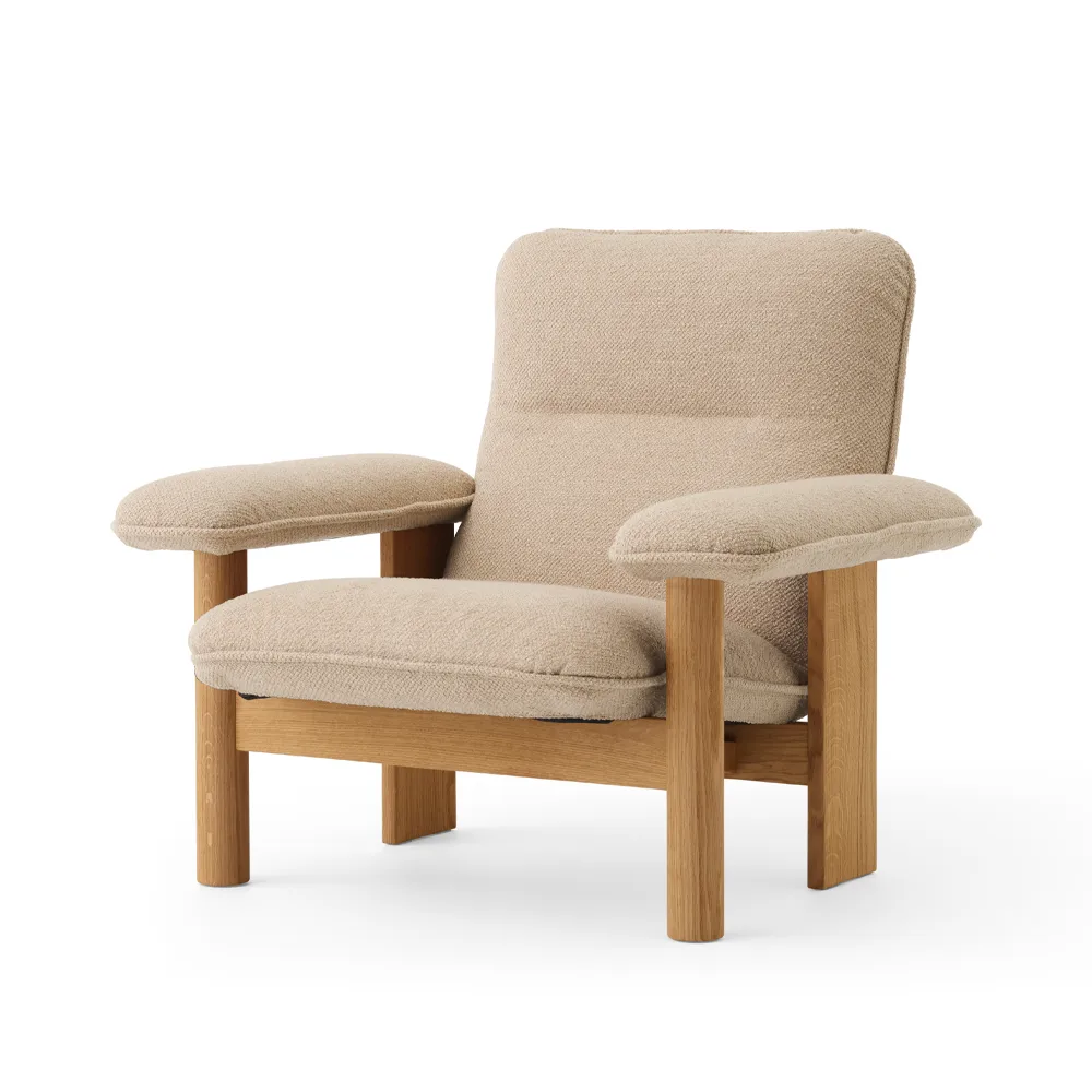 Πολυθρόνα Brasilia, Oiled oak-Bouclé 02 beige Audo Copenhagen