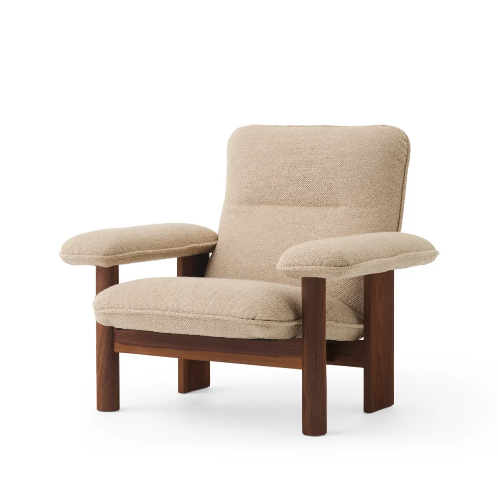 Πολυθρόνα Brasilia, Walnut-Bouclé 02 beige Audo Copenhagen