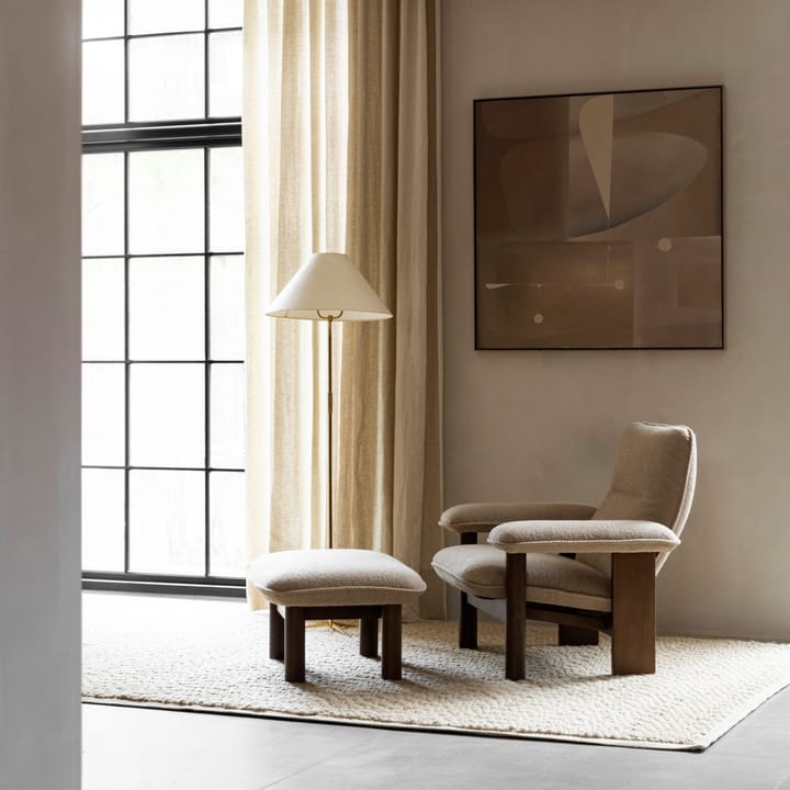 Πολυθρόνα Brasilia, Walnut-Bouclé 02 beige Audo Copenhagen