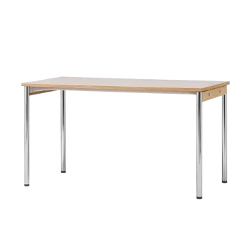 Co Table τραπέζι συνεδριάσεων 140x70cm - Chrome-laminate creme - Audo Copenhagen