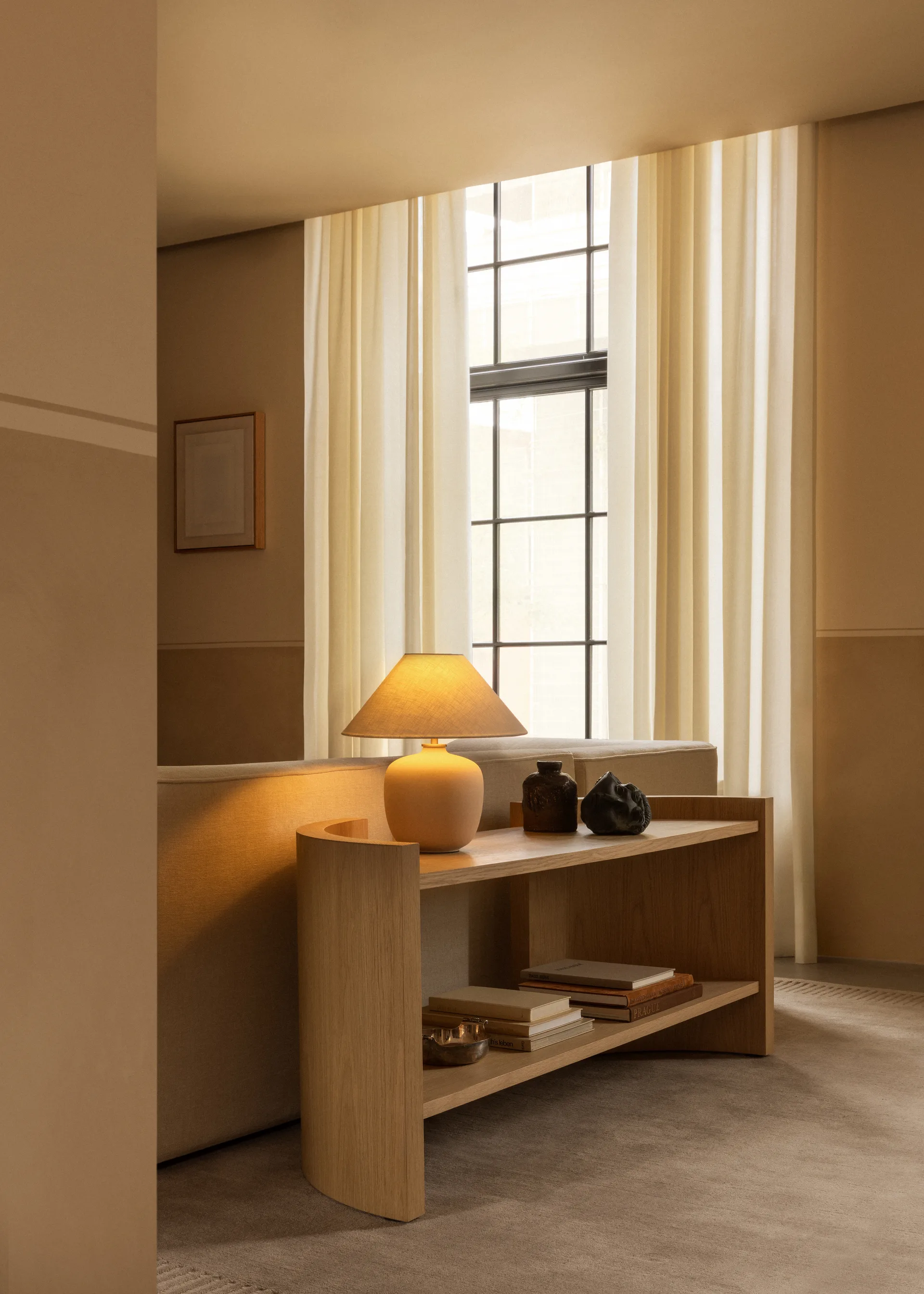 Crescent ράφι, Ακατέργαστος δρυς, 150x60 εκ. Audo Copenhagen