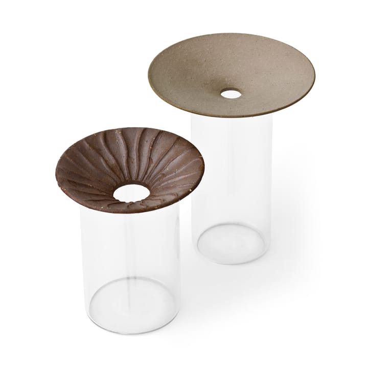 Cresco Propagation βάζο 2 κομμάτια, Brown-clear Audo Copenhagen
