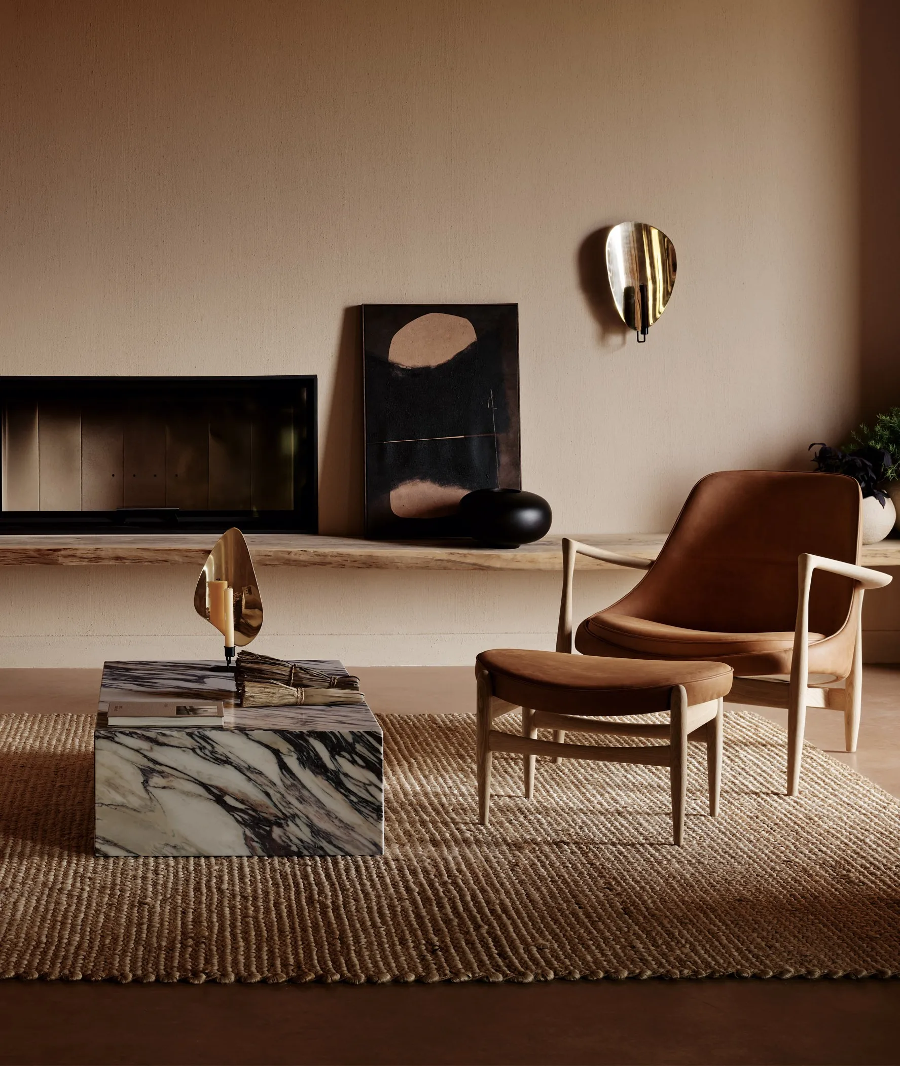 Κηροπήγιο Flambeau 30 cm, Μαύρο-γυαλισμένος μπρούτζος Audo Copenhagen