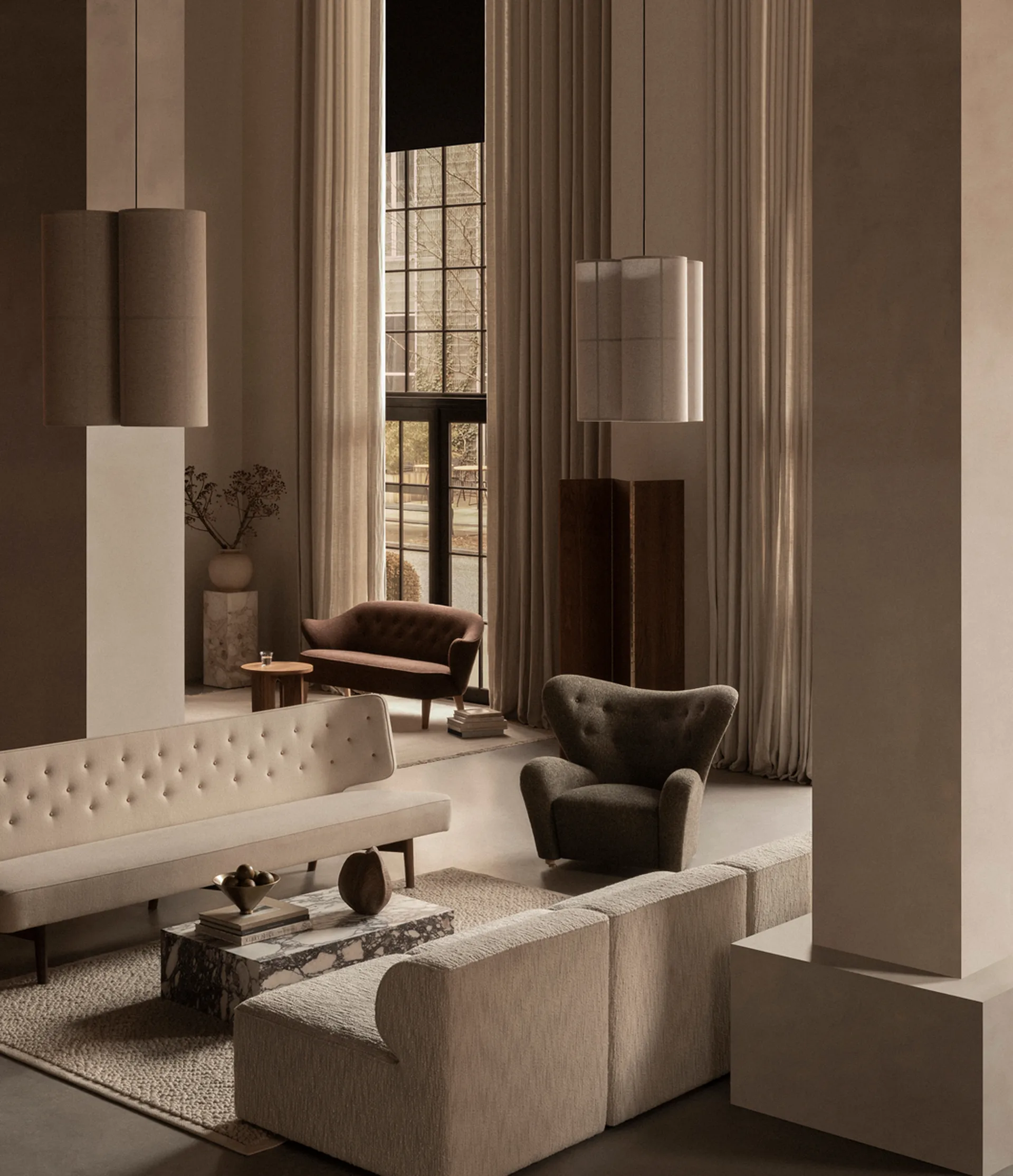 Hashira Cluster κρεμαστό φωτιστικό raw, 45 cm Audo Copenhagen