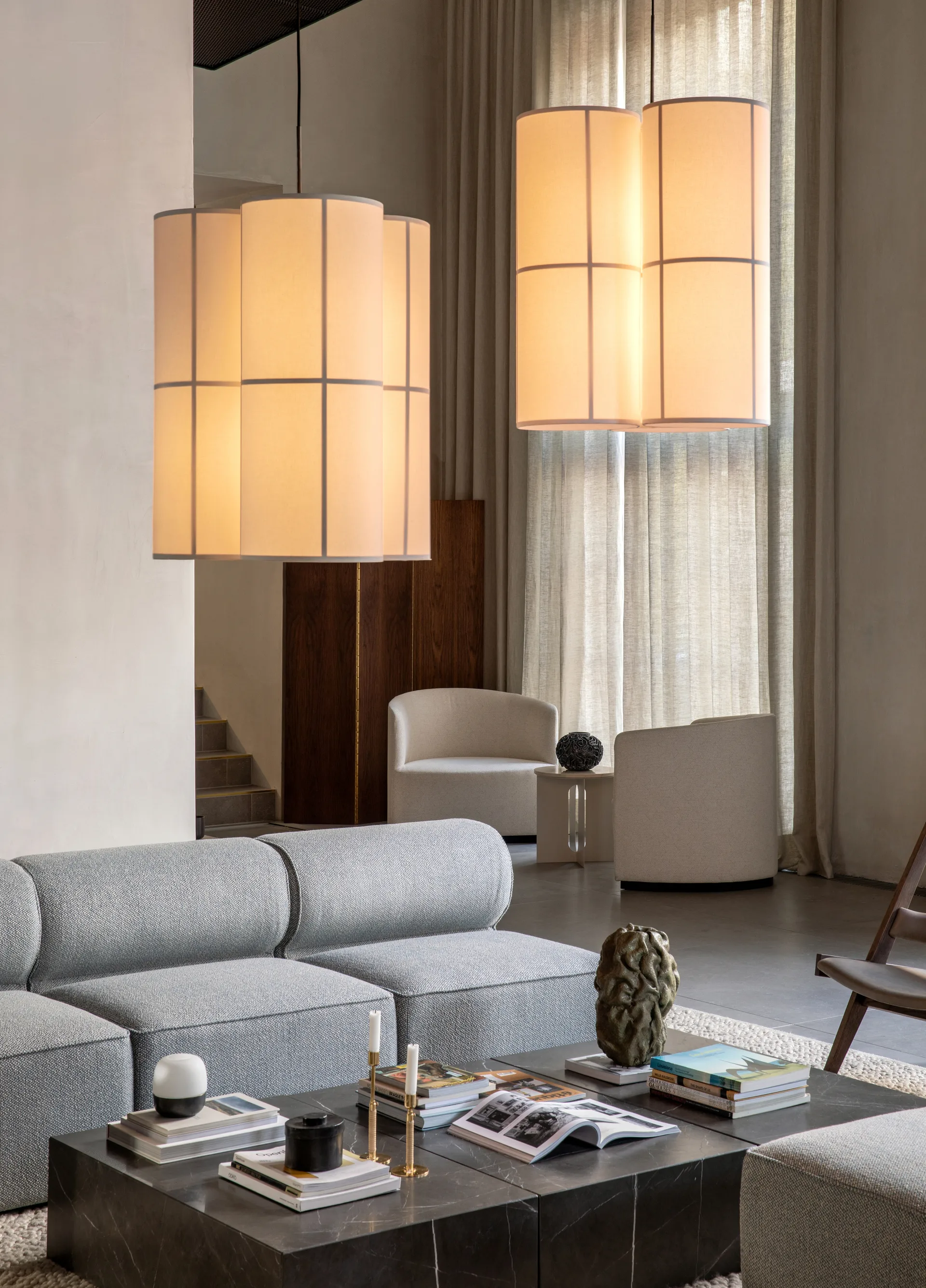 Hashira Cluster κρεμαστό φωτιστικό raw, 75 cm Audo Copenhagen