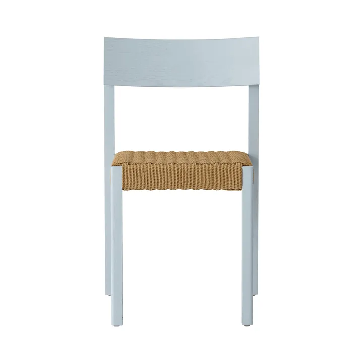 Mauro καρέκλα - Linen blue δρυς-φυσικά πλεγμένο κάθισμα - Audo Copenhagen