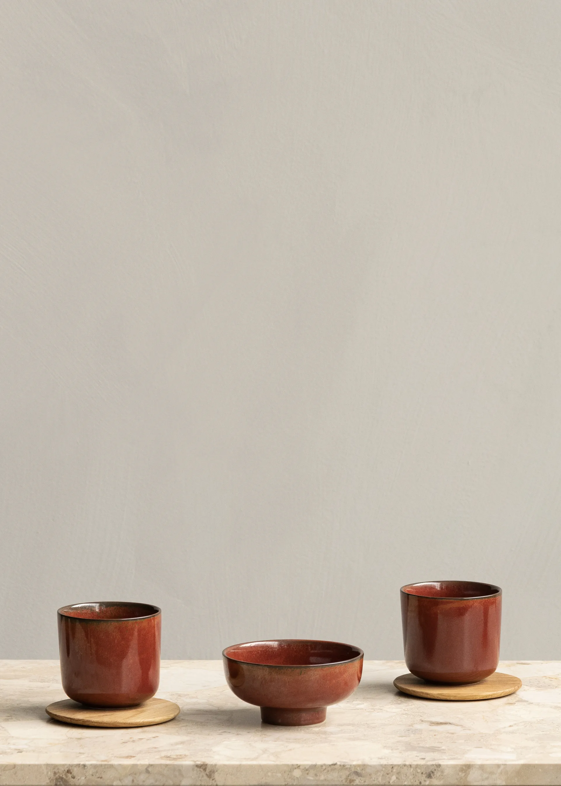 New Norm μπολ με βάση Ø 12 cm, Κόκκινο γυαλιστερό Audo Copenhagen