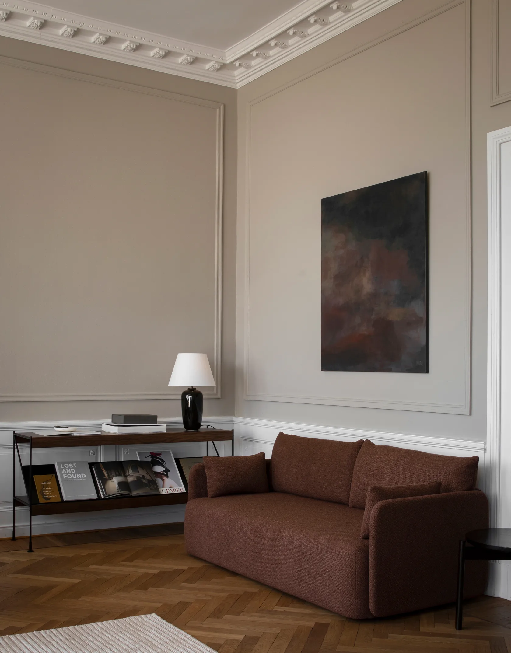 Διθέσιος καναπές, Offset, Ύφασμα Bouclé 08 μπορντό, Audo Audo Copenhagen