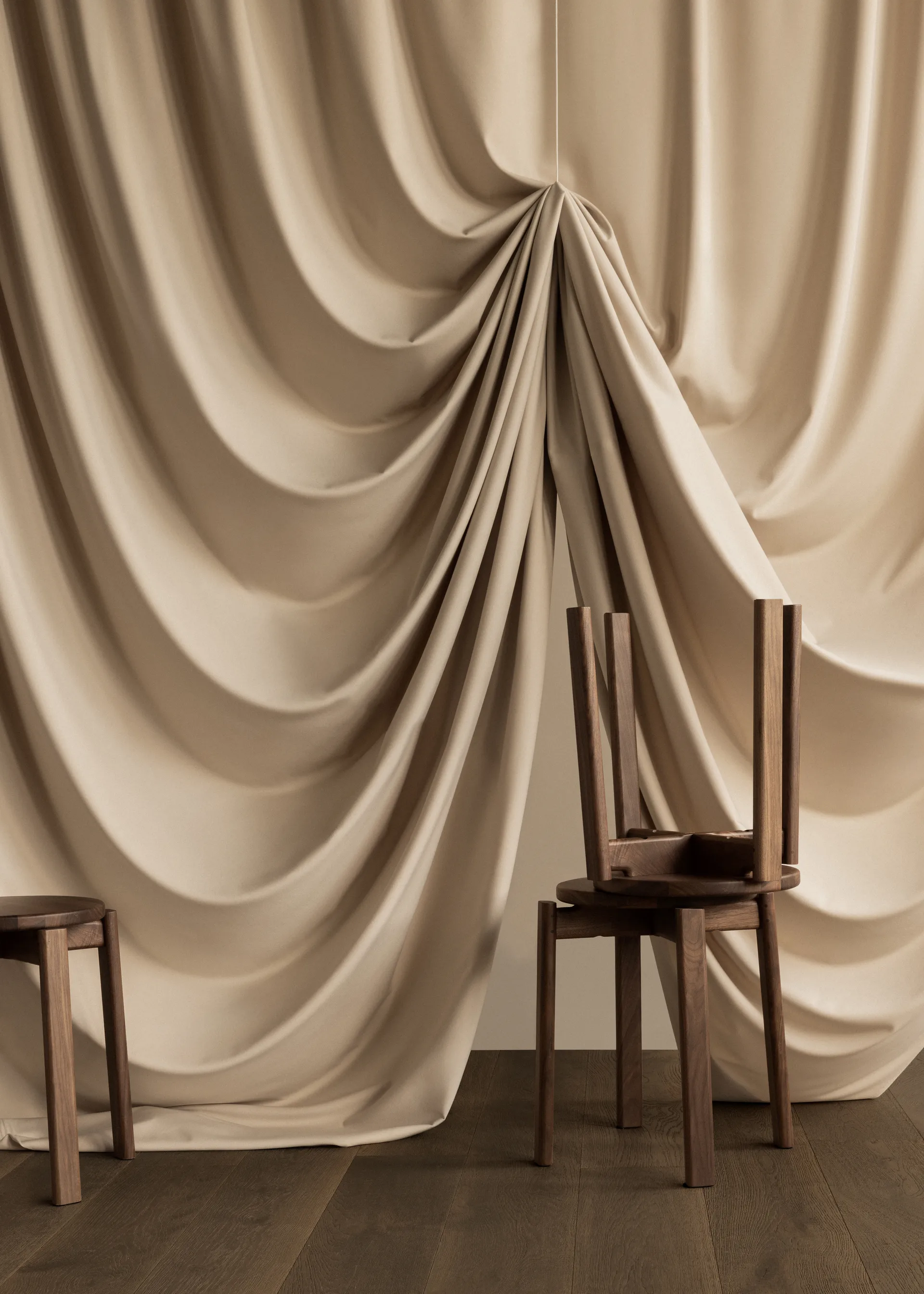 Passage σκαμπό, Σκούρο βαμμένος δρυς  Audo Copenhagen