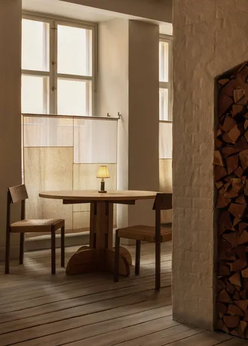 Puffin Dining Table τραπέζι φαγητού oak solid natural - Natural oak, Ø120 εκ. - Audo Copenhagen