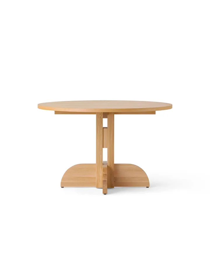 Puffin Dining Table τραπέζι Oak Veneer Natural - Φυσικό καπλαμάς δρυός, Ø120 εκ. - Audo Copenhagen