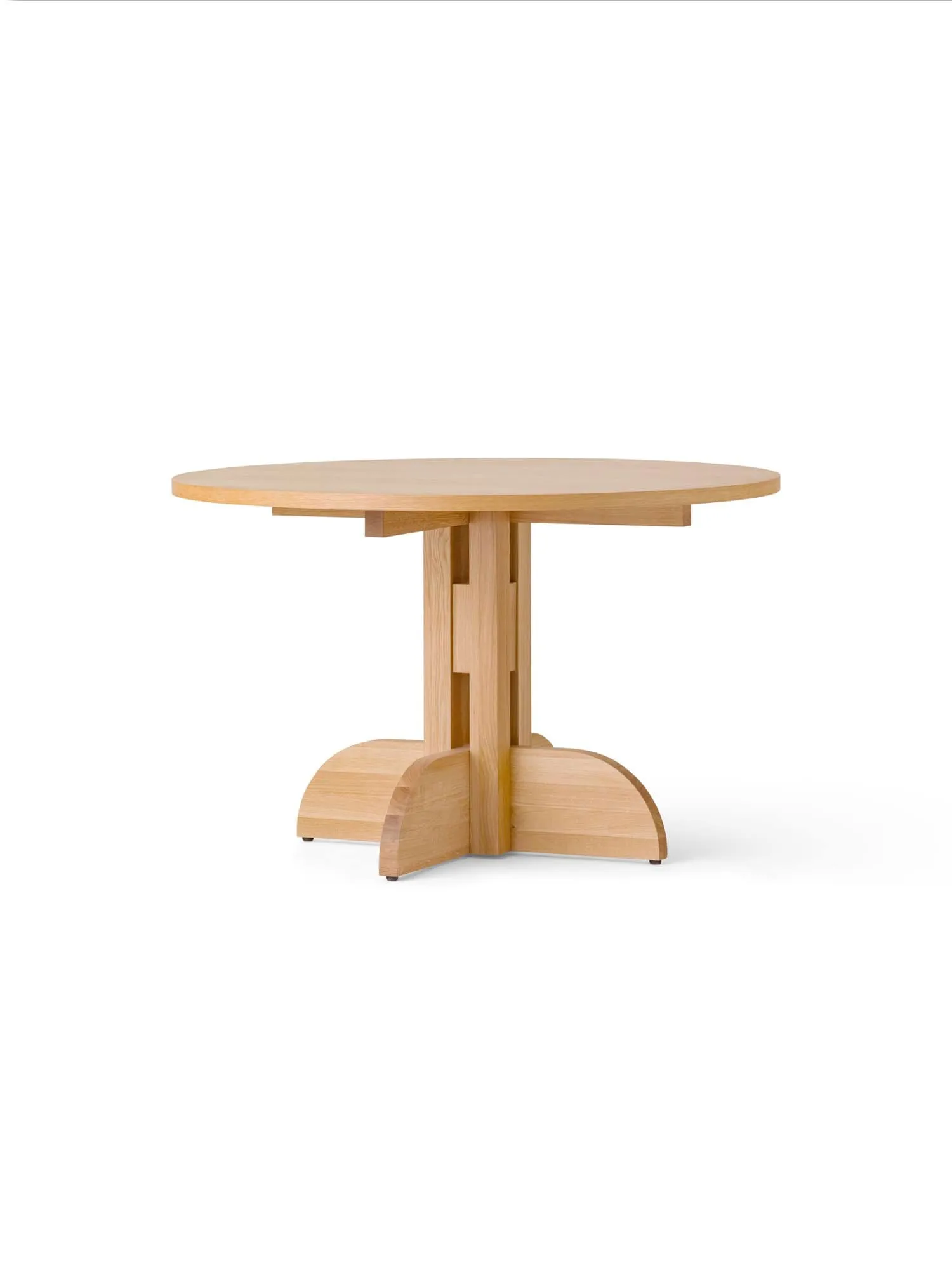 Puffin Dining Table τραπέζι Oak Veneer Natural, Φυσικό καπλαμάς δρυός, Ø120 εκ. Audo Copenhagen