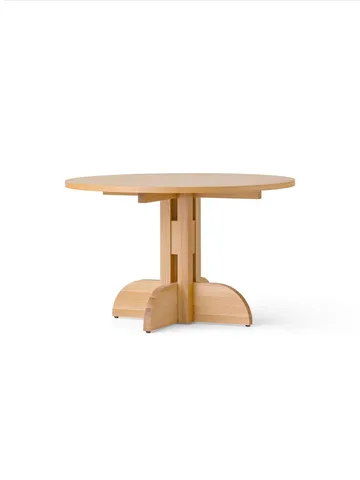 Puffin Dining Table τραπέζι Oak Veneer Natural - Φυσικό καπλαμάς δρυός, Ø120 εκ. - Audo Copenhagen