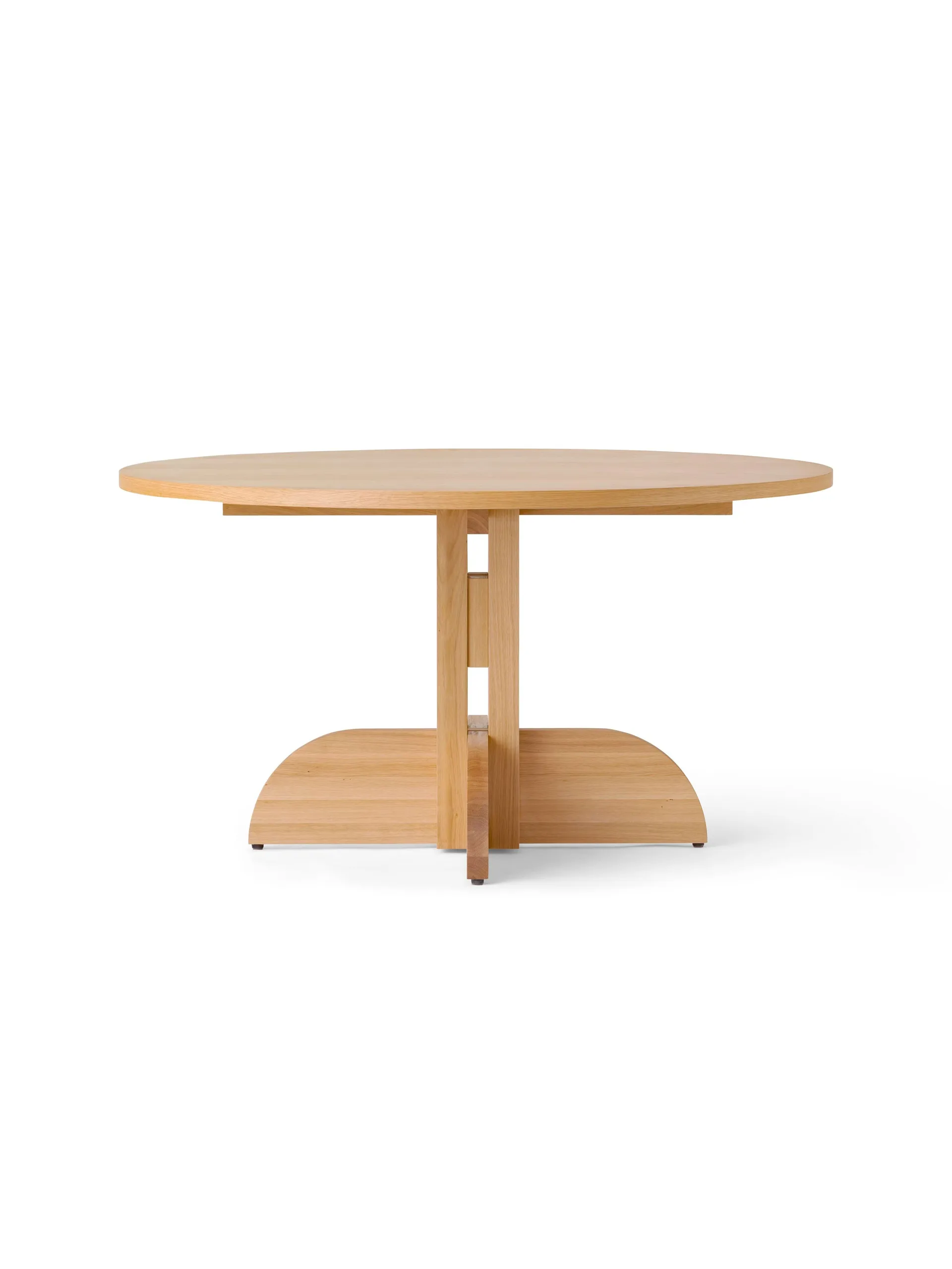 Puffin Dining Table τραπέζι Oak Veneer Natural, Φυσικό δρυς καπλαμάς, Ø140 εκ. Audo Copenhagen