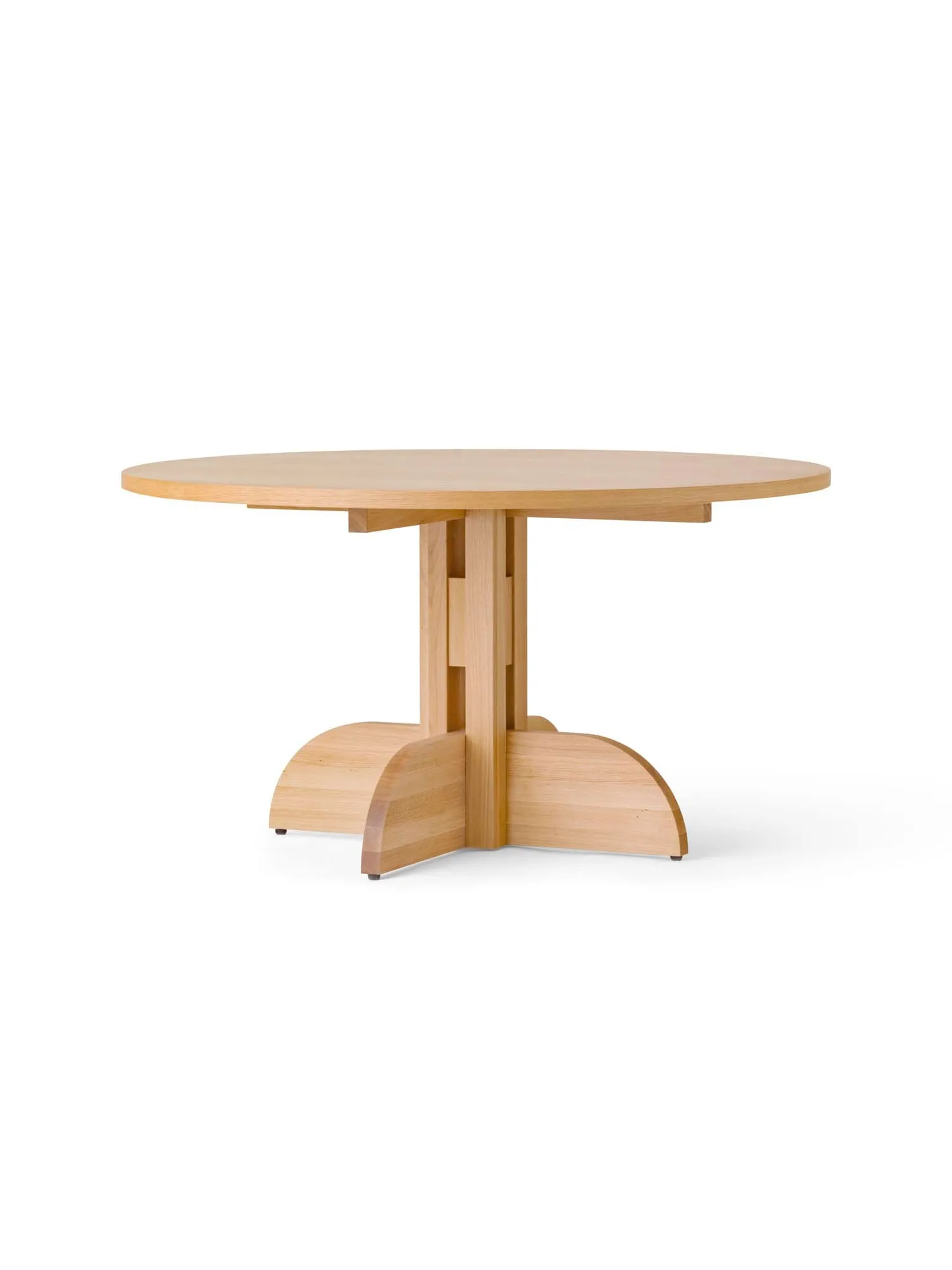 Puffin Dining Table τραπέζι Oak Veneer Natural, Φυσικό δρυς καπλαμάς, Ø140 εκ. Audo Copenhagen