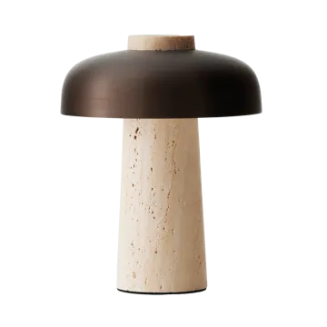 Reverse φορητό επιτραπέζιο φωτιστικό 24,5 cm - Travertine-bronzed aluminium - Audo Copenhagen