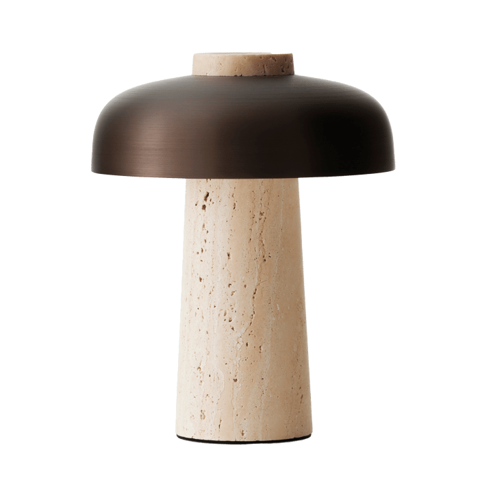 Reverse φορητό επιτραπέζιο φωτιστικό 24,5 cm - Travertine-bronzed aluminium - Audo Copenhagen