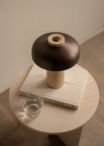 Reverse φορητό επιτραπέζιο φωτιστικό 24,5 cm - Travertine-bronzed aluminium - Audo Copenhagen