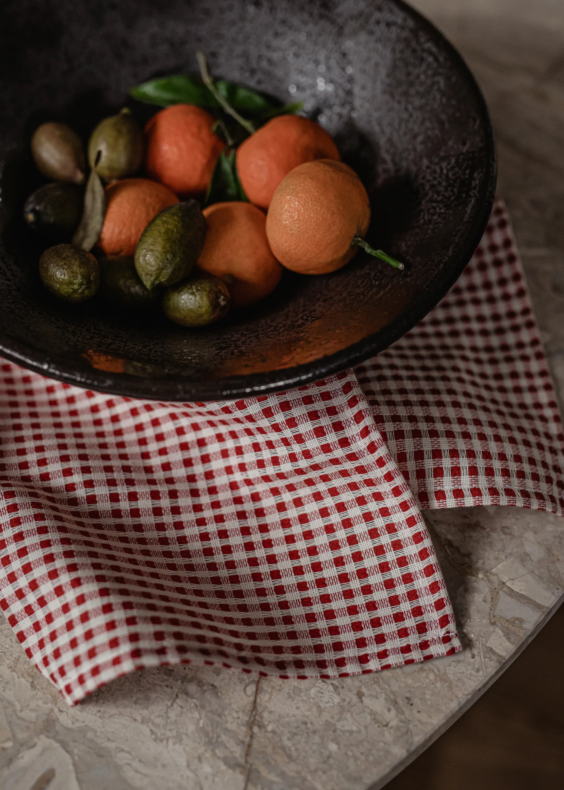 Troides πετσέτα κουζίνας 40x67 cm Συσκευασία 2 τεμαχίων, Καμένη σιένα-λευκό Audo Copenhagen