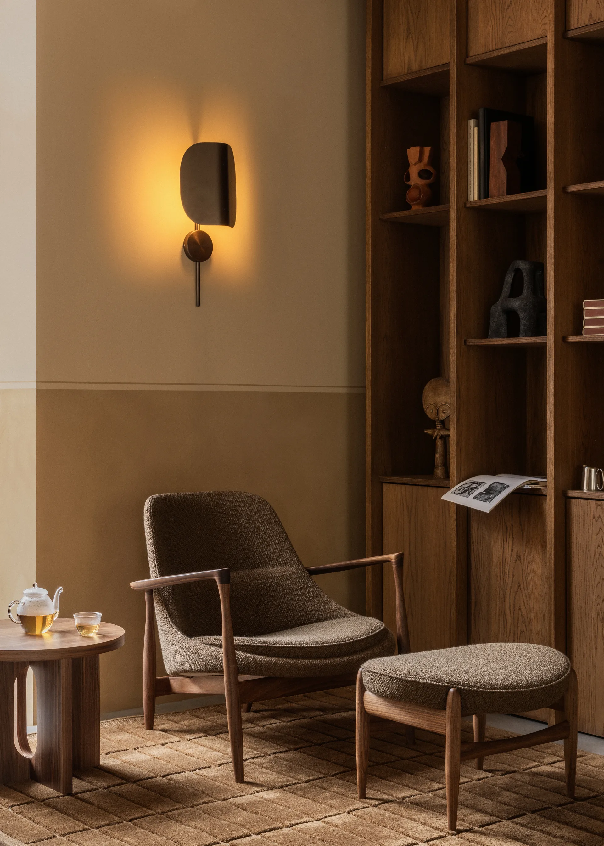 Wing επιτοίχιο φωτιστικό, Bronzed aluminium, 47 cm Audo Copenhagen