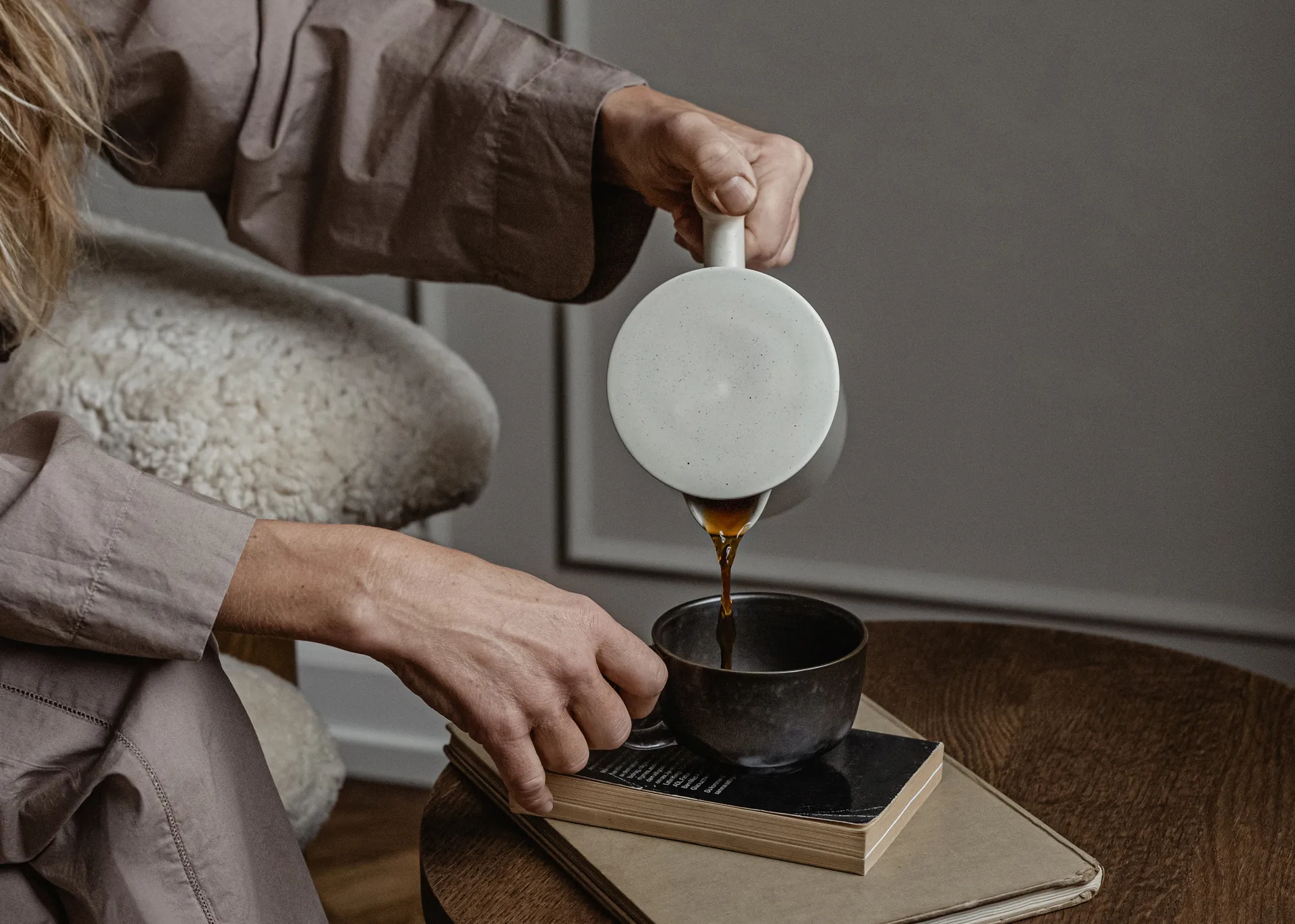 Yana κανάτα καφέ 1 λίτρο, Γκρι εφυάλωση Audo Copenhagen