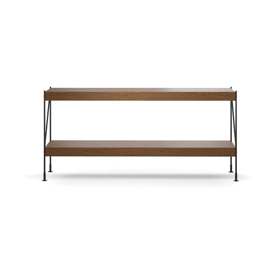 Σύστημα ραφιών Zet, Δρυς με σκουριάσμενο χρώμα, 1x2,βάση μαύρη χάλυβα  Audo Copenhagen