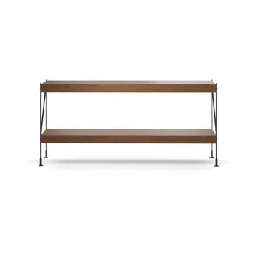 Σύστημα ραφιών Zet - Δρυς με σκουριάσμενο χρώμα, 1x2,βάση μαύρη χάλυβα  - Audo Copenhagen