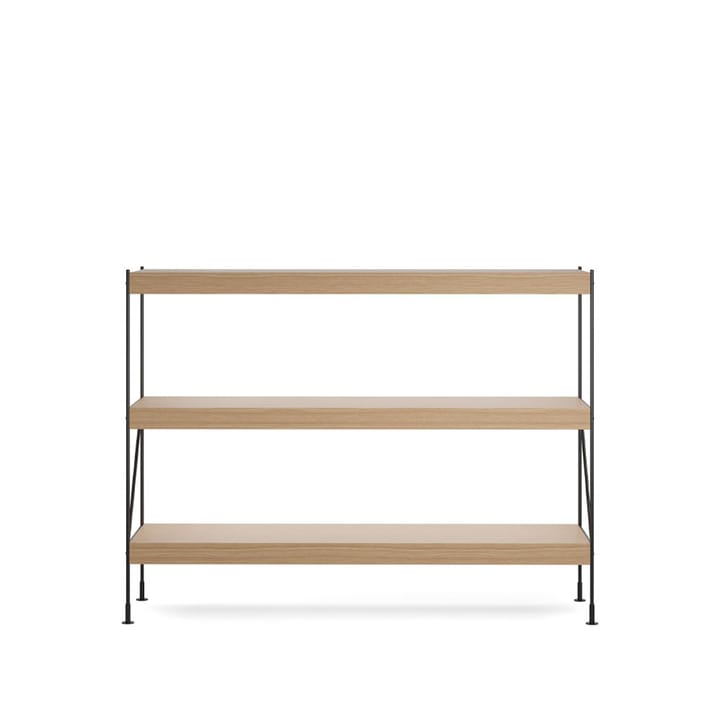 Σύστημα ραφιών Zet - natural oak, 1x3, black steel base - Audo Copenhagen