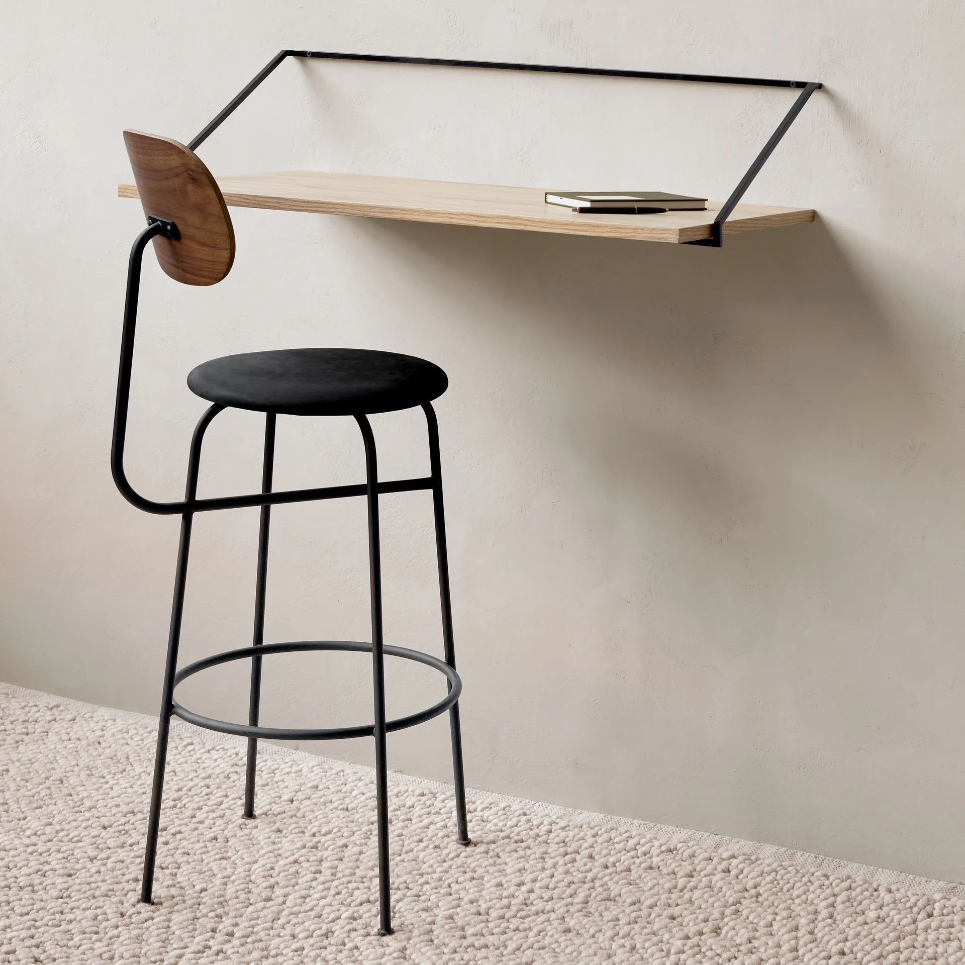 Γραφείο/ράφι σε ράγα, δρυς Audo Copenhagen