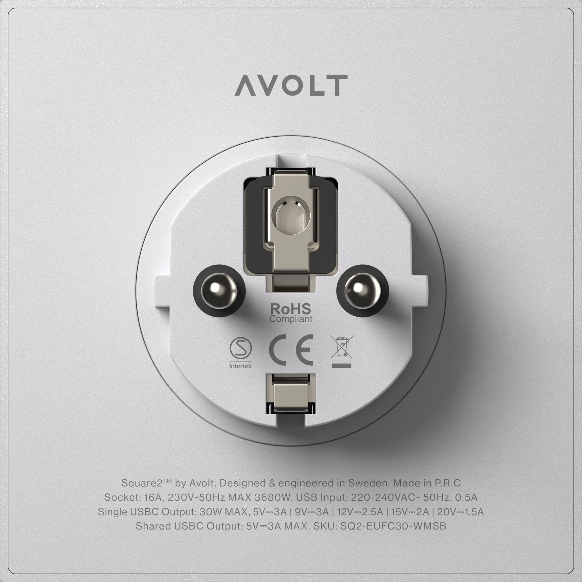 Κουτί για 2 πρίζες, Γκρι Gotland Avolt