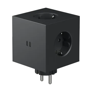 Κουτί για 2 πρίζες - Μαύρο στοκχόλμης - Avolt