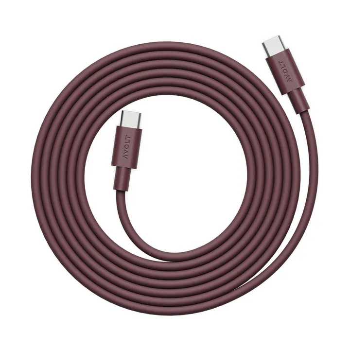AVOLT x Bauhaus-Archiv Cable 1 USB C σε USB C - Mulberry Red - Avolt