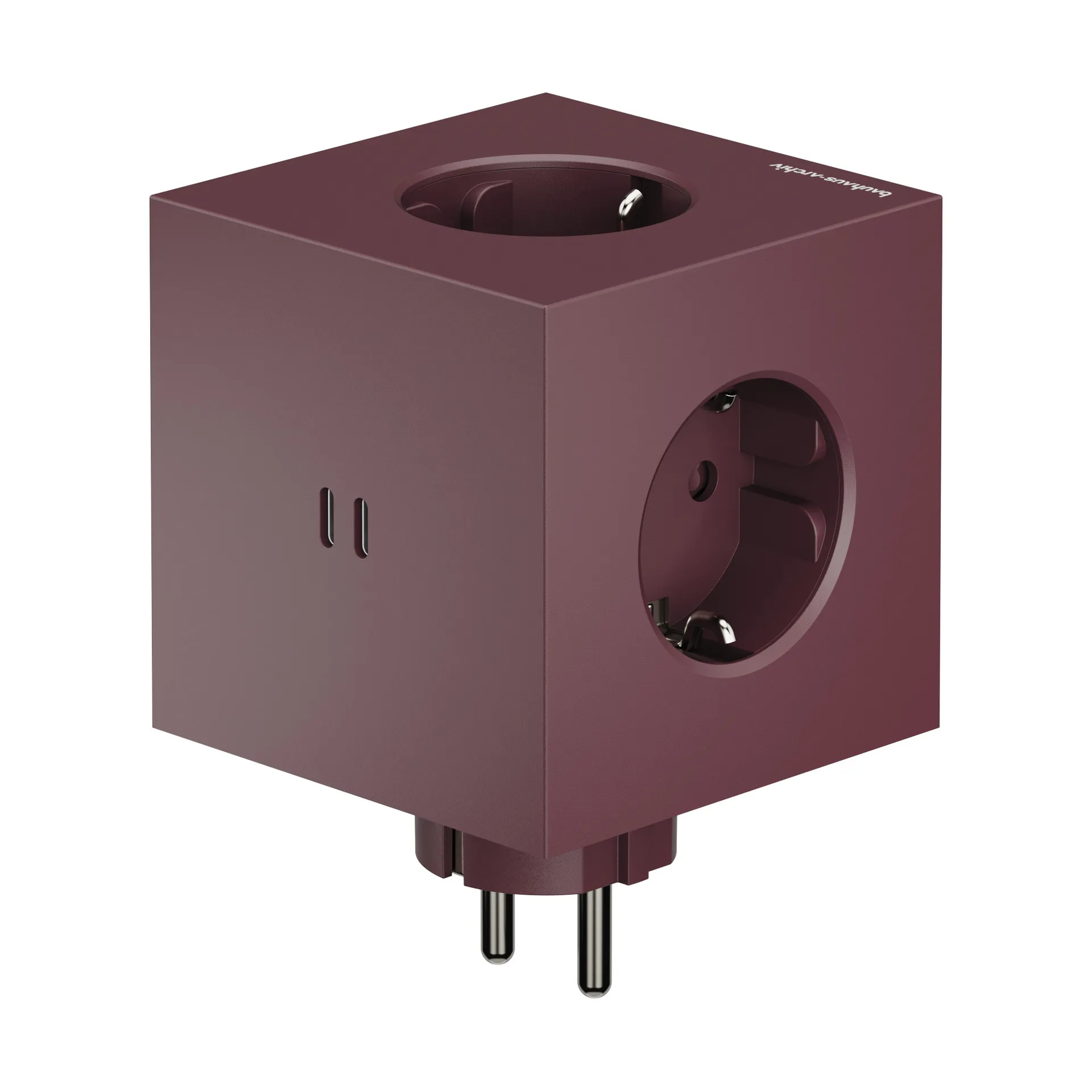 AVOLT x Bauhaus-Archiv Square 2 πολύπριζο USB-C, Mulberry Red Avolt