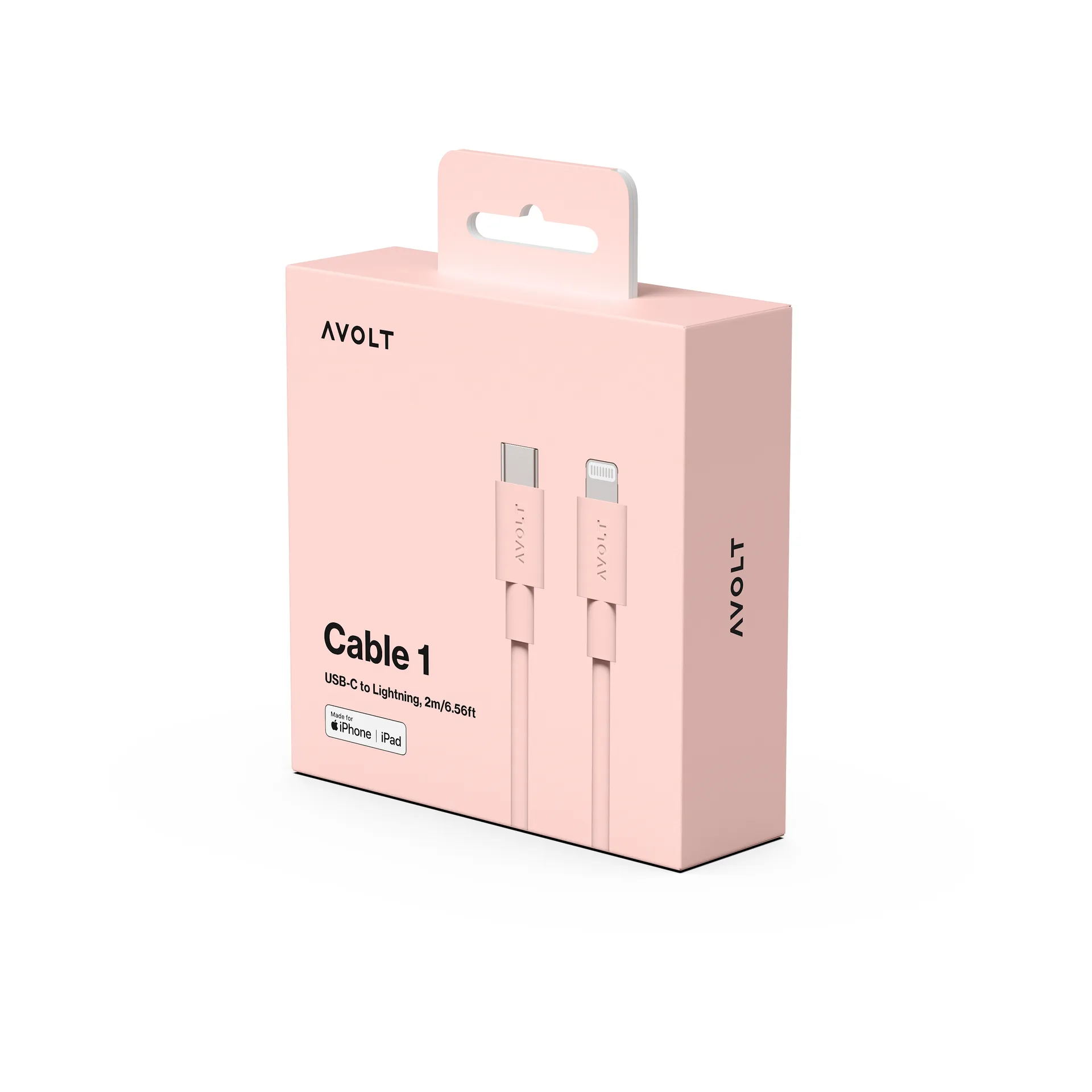 Καλώδιο Cable 1 USB-C σε Lightning, μήκος 2 μ, New Pink Avolt