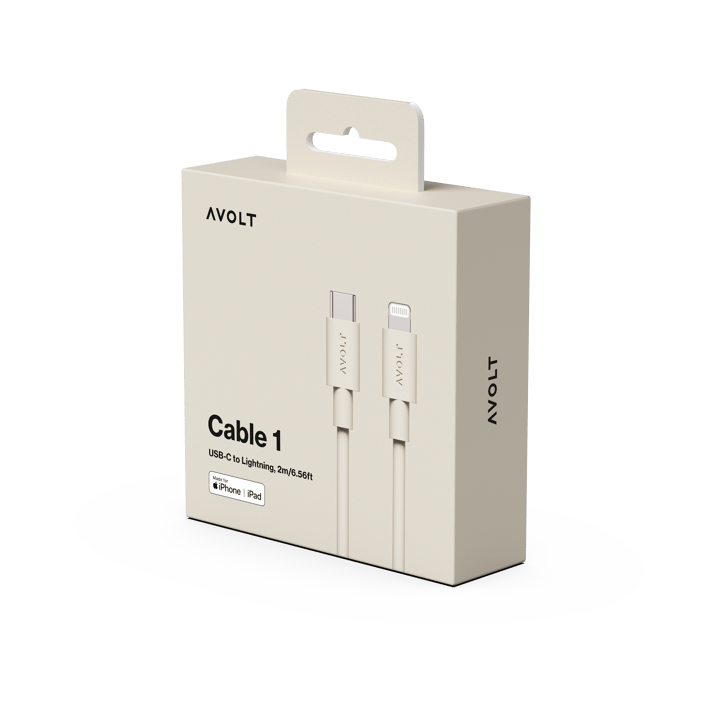 Καλώδιο Cable 1 USB-C σε Lightning, μήκος 2 μ, Nomad Sand Avolt