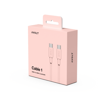 Καλώδιο Cable 1 USB-C σε USB-C, μήκος 2 μ - New Pink - Avolt