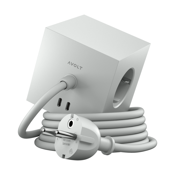 Square 1 πρίζα USB-C 30W 1,8 m - Gotland gray - Avolt