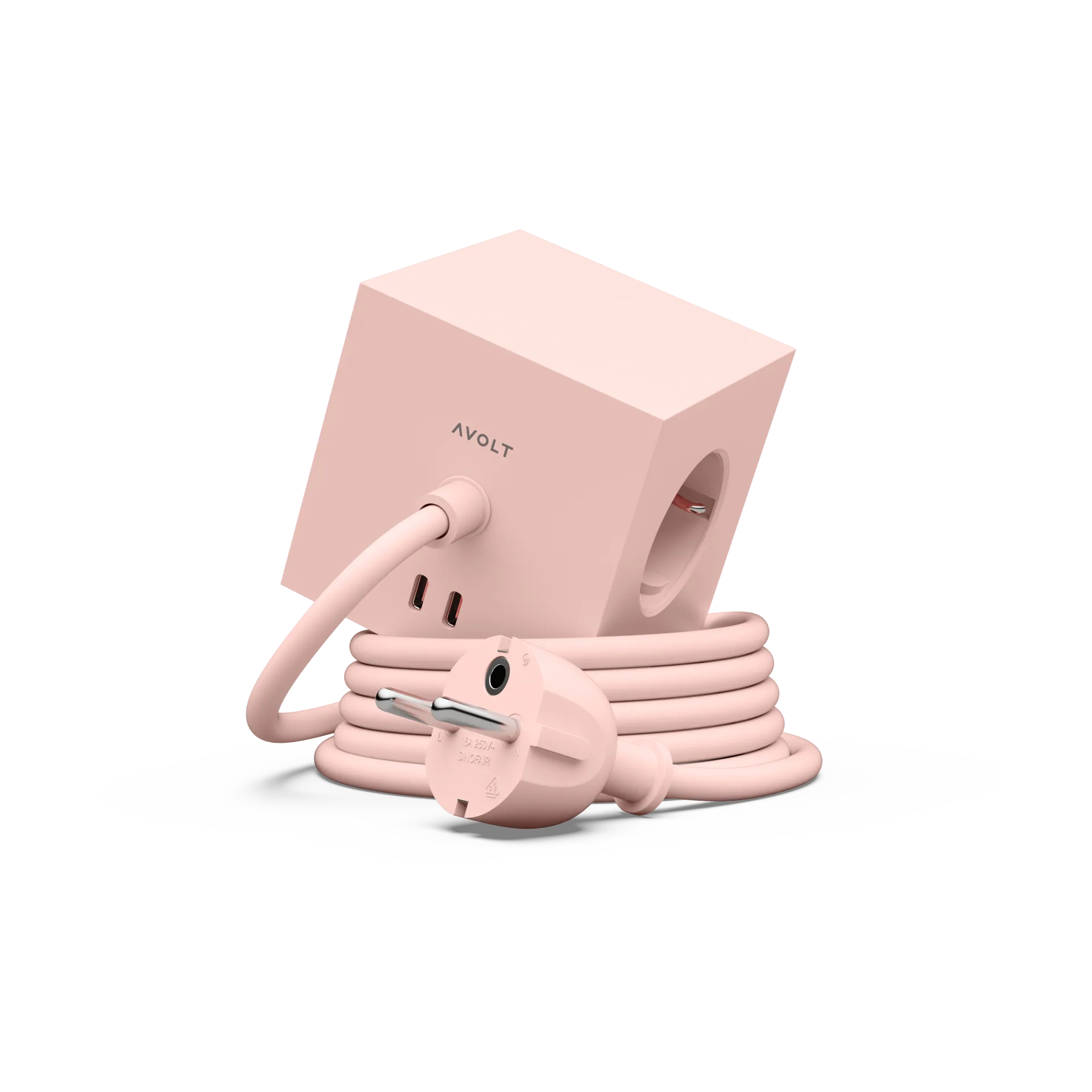 Square 1 πολύπριζο USB-C 30W 1,8 μ, New Pink Avolt