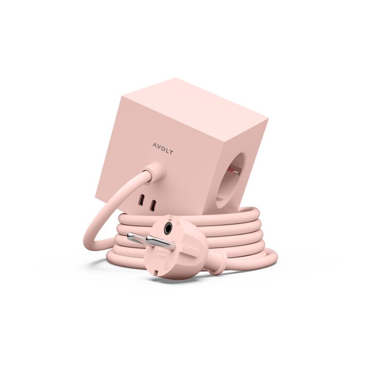 Square 1 πολύπριζο USB-C 30W 1,8 μ - New Pink - Avolt